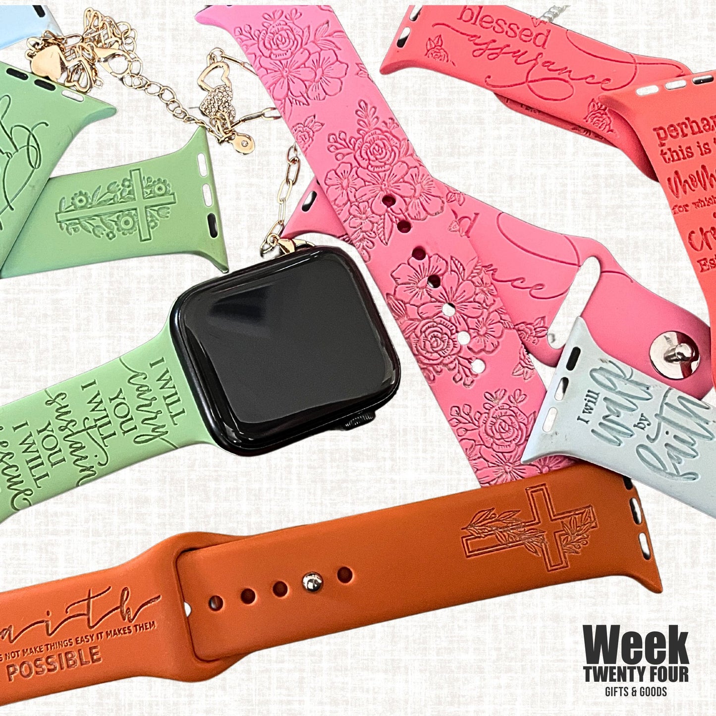 Christian Apple Watch Band – Walk by Faith | 2 Corinthians 5:7 Scripture Strap | Bible Verse Gift for Men & Women