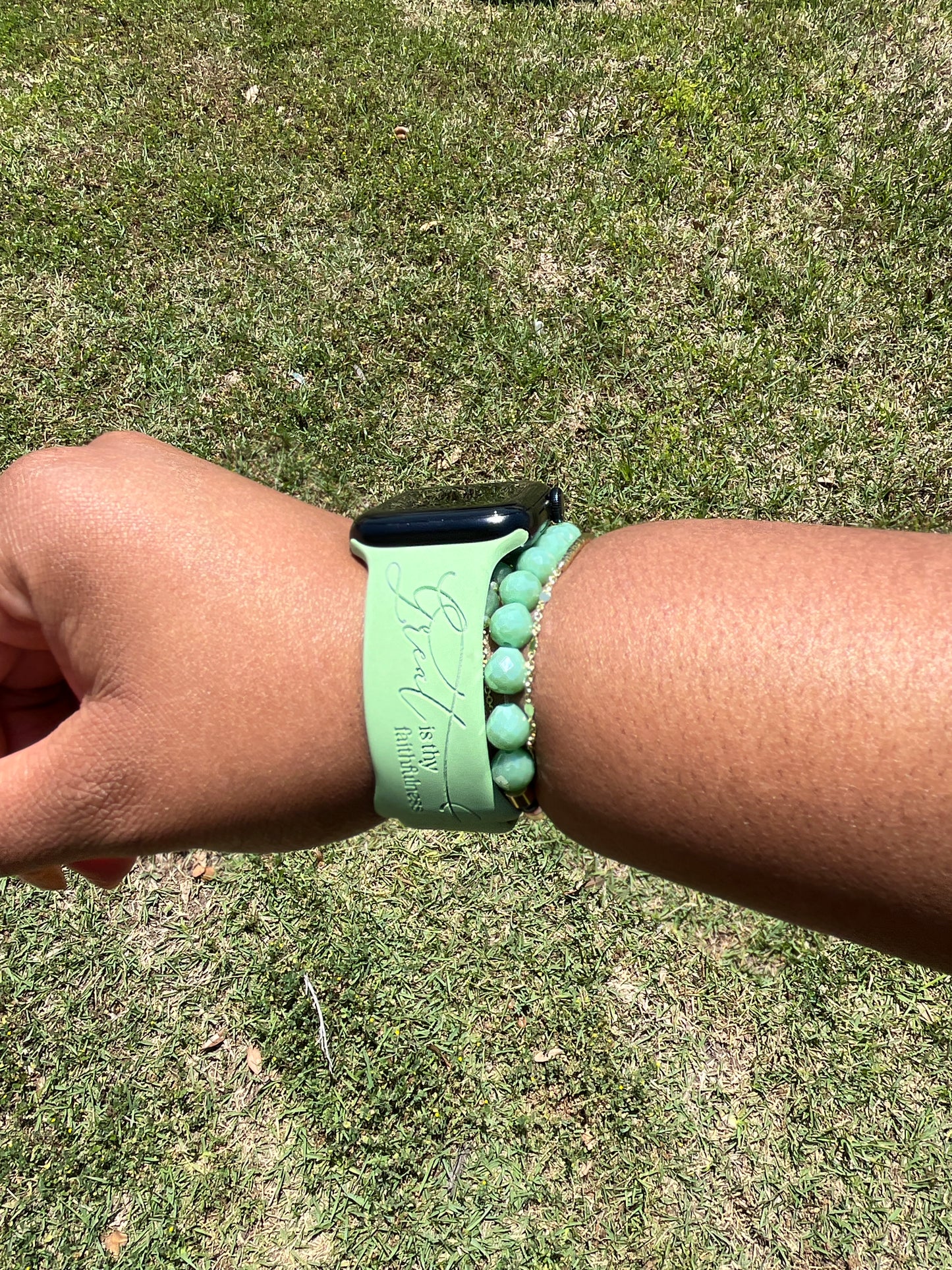 Great is thy faithfulness | Unisex Bible Verse Strap | Faith-Based Engraved Watch Band (Copy)