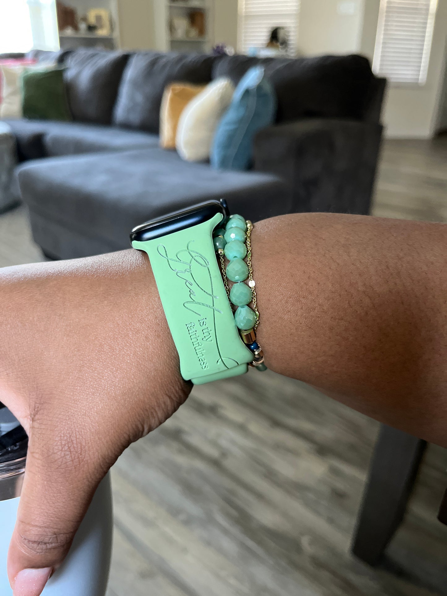 Great is thy faithfulness | Unisex Bible Verse Strap | Faith-Based Engraved Watch Band (Copy)