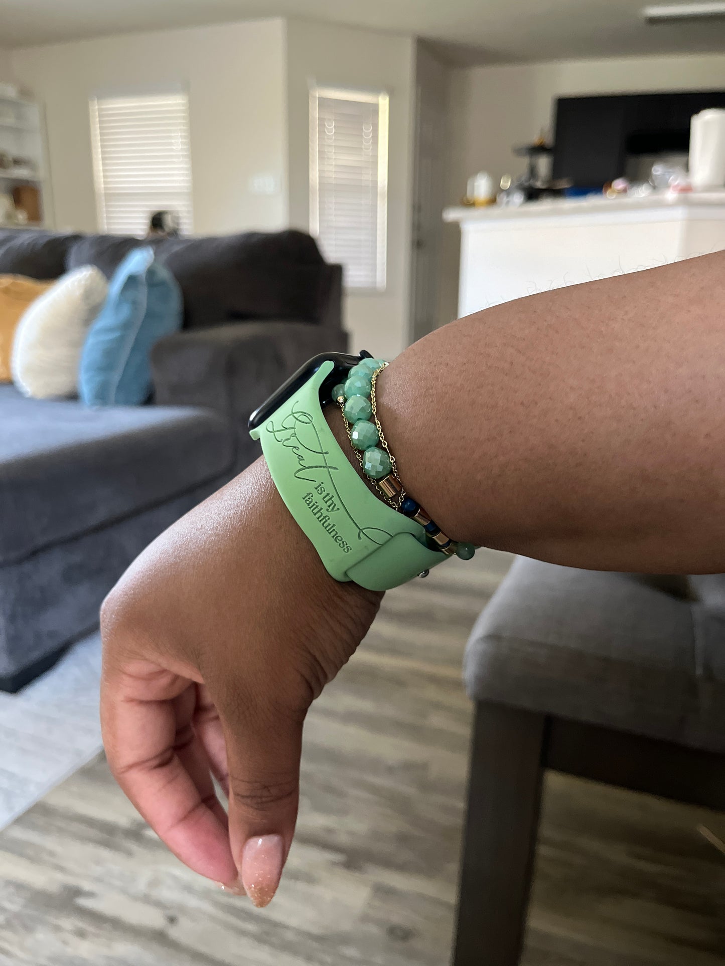 Great is thy faithfulness | Unisex Bible Verse Strap | Faith-Based Engraved Watch Band (Copy)