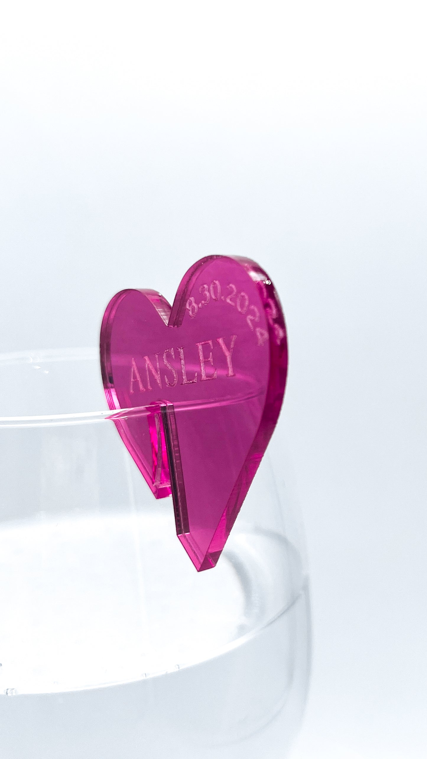 Heart Glass Drink Charm