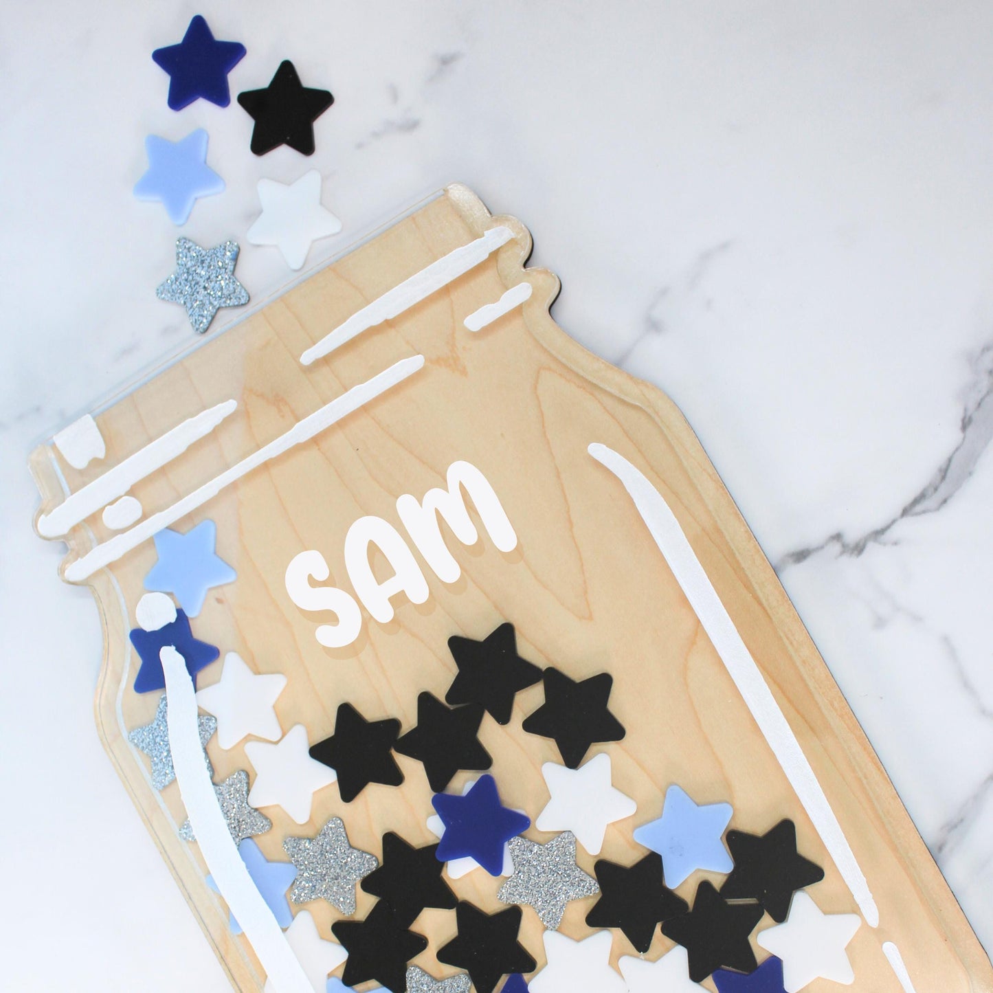 Custom Reward Jar for Kids – Personalized Behavior Tracker – Magnetic or Hanging Display – Chore Chart Alternative