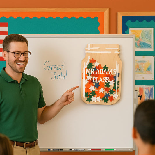 Back to School Star Jar – Custom Classroom Behavior Tracker – Personalized Reward Jar – Teacher Gift for Students