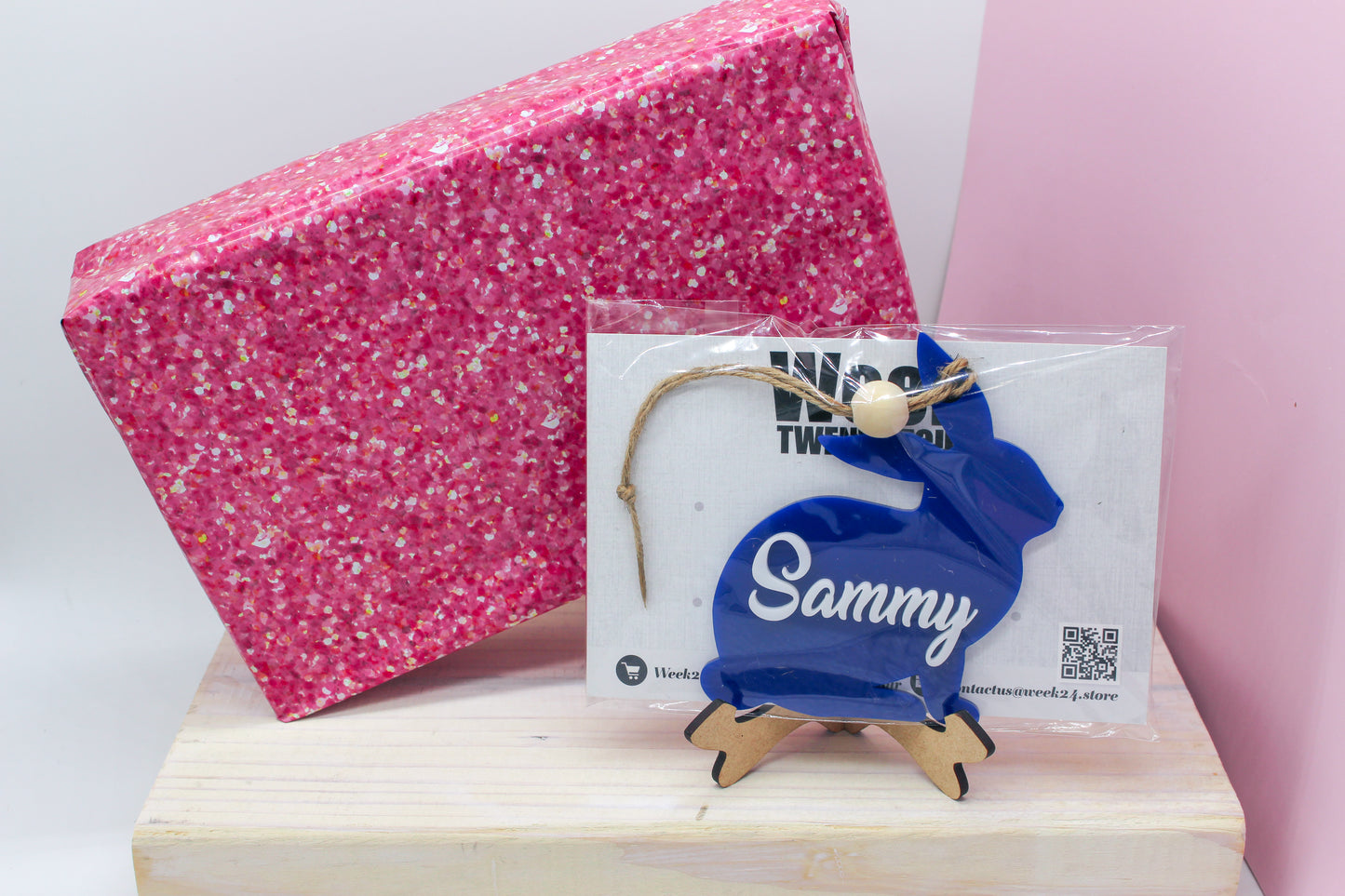 3d Acrylic Tag | Personalized Easter Basket Name Tag for Boys Girls Wooden Bunny First Easter Gift Tag Ornament Easter for Easter Bucket Bag Tote Decoration Baby Shower Theme DecorPersonalized Easter Bunny Tag