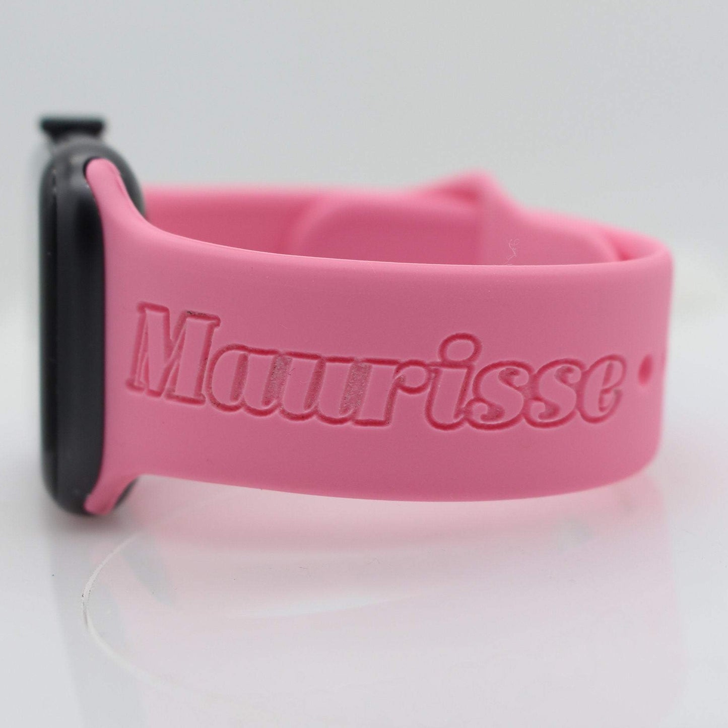 Inverted Name and monogram Engraved Band Compatible With Apple Watch