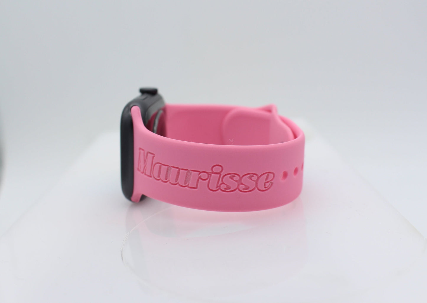 Inverted Name and monogram Engraved Band Compatible With Apple Watch
