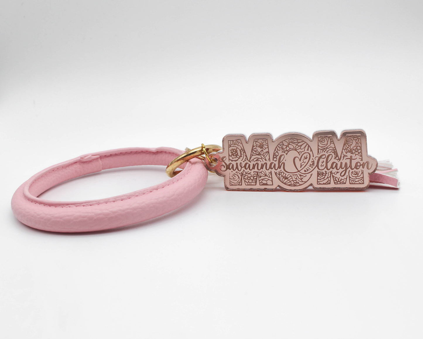 Personalized bangle keychain. Pregnancy announcement. New grandma gift. First mothers day gift. Mothers day necklace Bangle jewelry