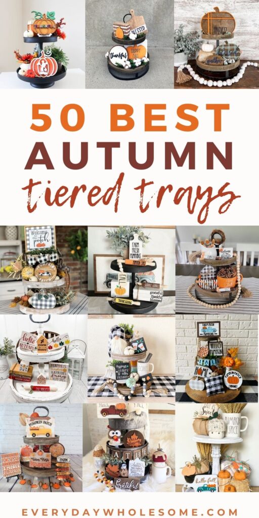 Fall Tiered Tray Decor Feature