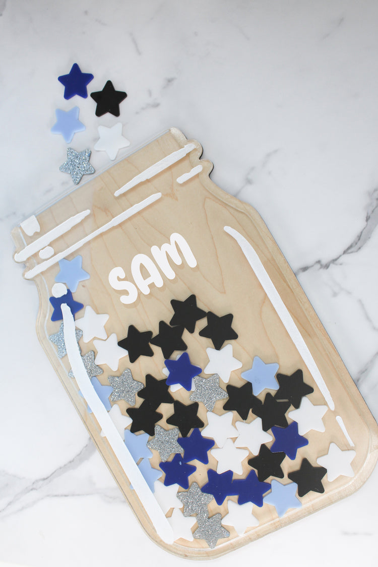 Reward jar with tokens coming out of the top 
