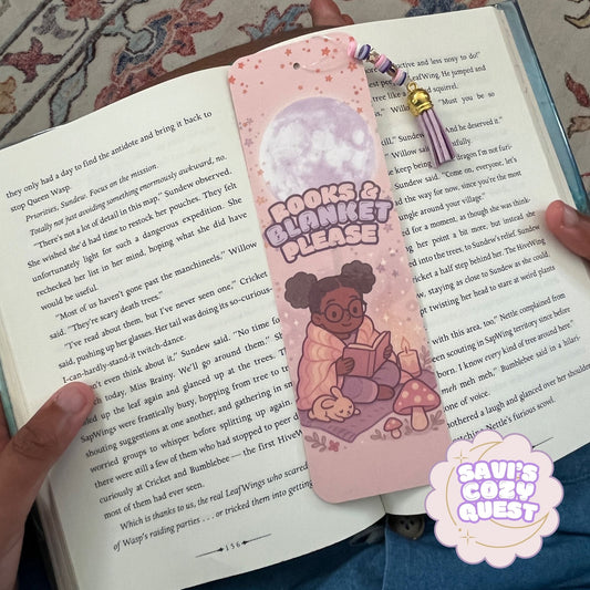 Books & Blanket Please Bookmark | Cozy Vibes for Book Lovers