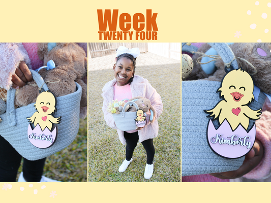 Personalized Hatching Chick Name Tag – Custom Easter Basket Tag