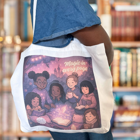 Magic in the Pages – Bookish Tote Bag for Girls & Tweens | Savi’s Cozy Quest™