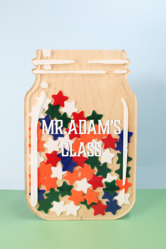 Back to School Star Jar – Custom Classroom Behavior Tracker – Personalized Reward Jar – Teacher Gift for Students
