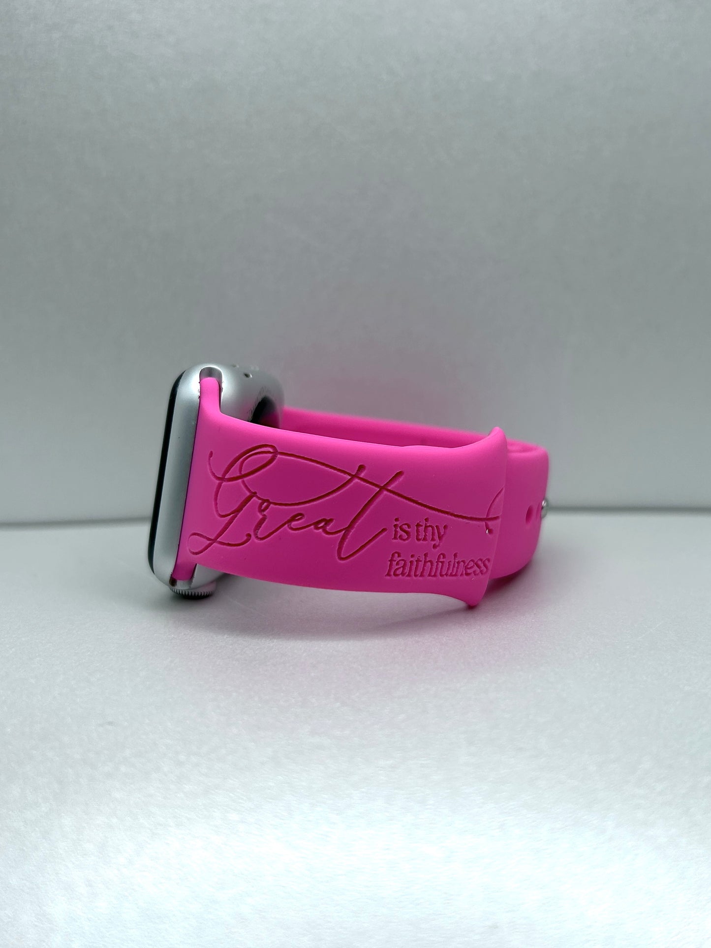 Great is thy faithfulness | Unisex Bible Verse Strap | Faith-Based Engraved Watch Band