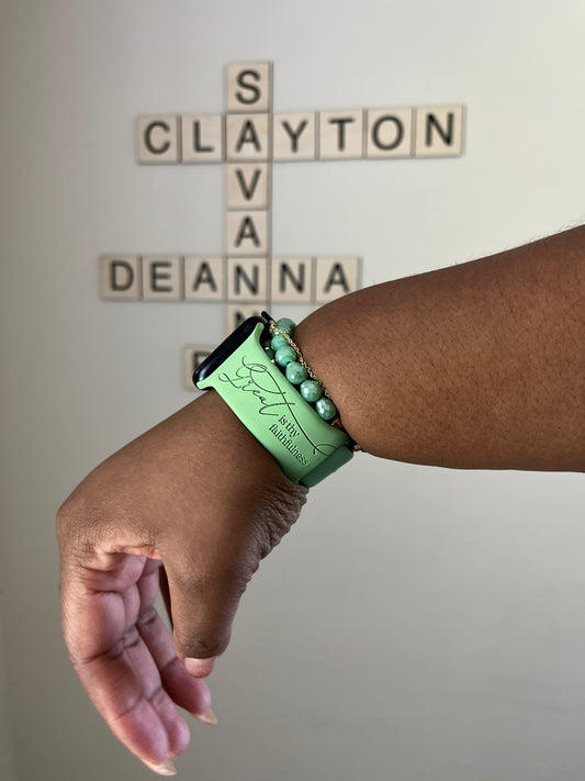 Great is thy faithfulness | Unisex Bible Verse Strap | Faith-Based Engraved Watch Band (Copy)