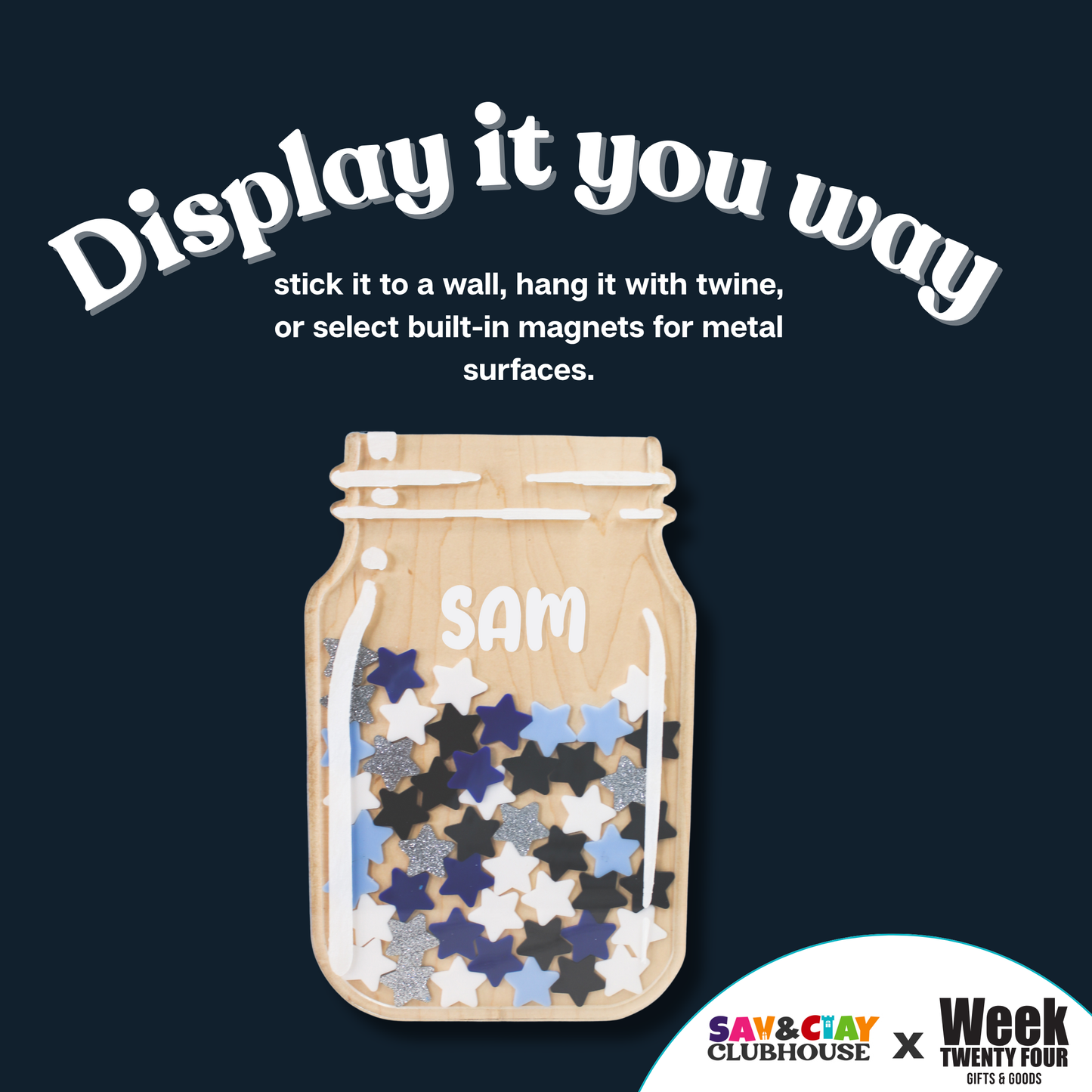 Personalized Reward Jar for Kids – Custom Behavior Chart, Positive Reinforcement Tool, Magnetic or Stand Display – Classroom & Home- Rainbow