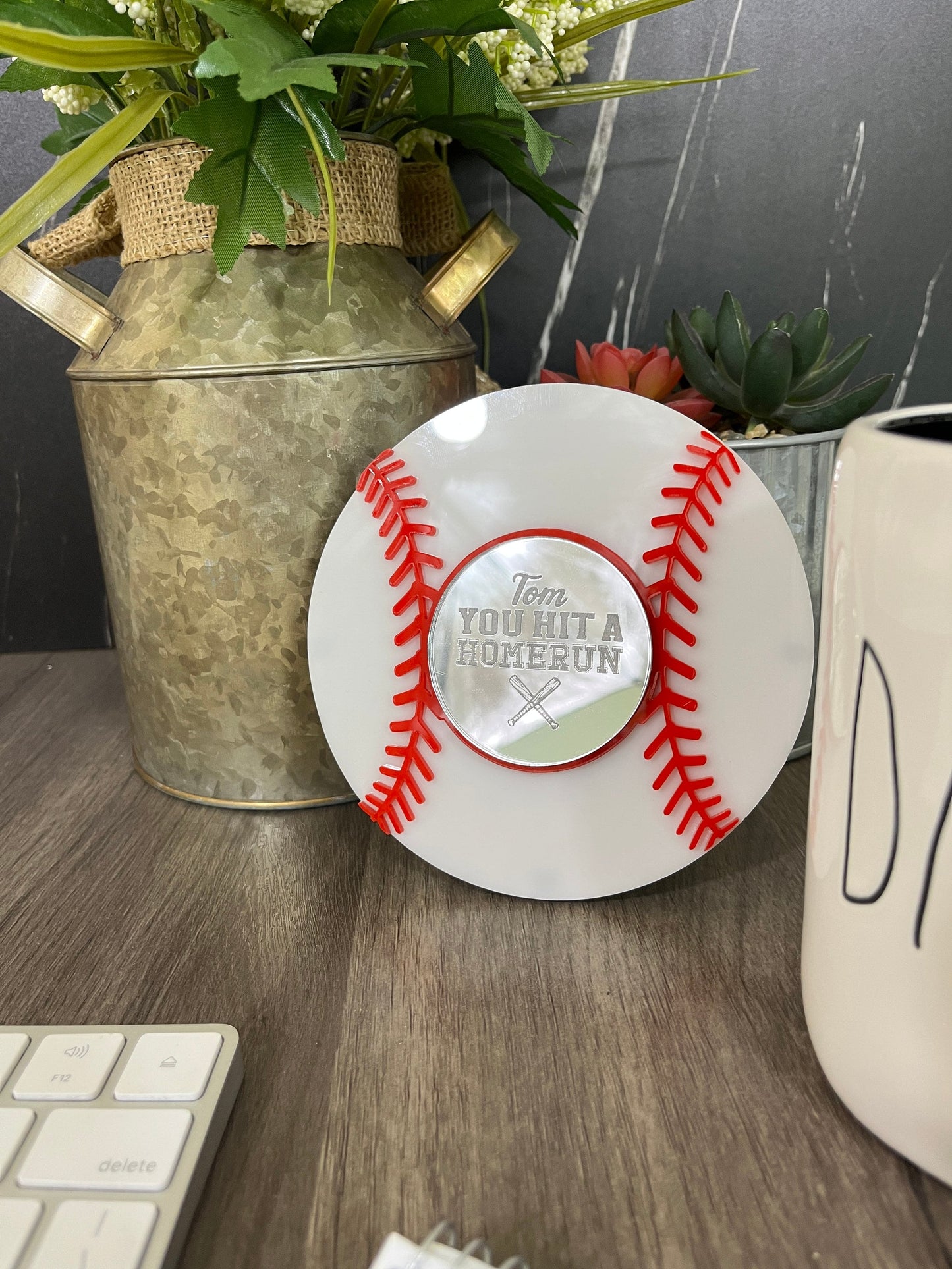 3-in-1 Personalized Baseball Frame | Gift for Dad, Coach, or Mentor