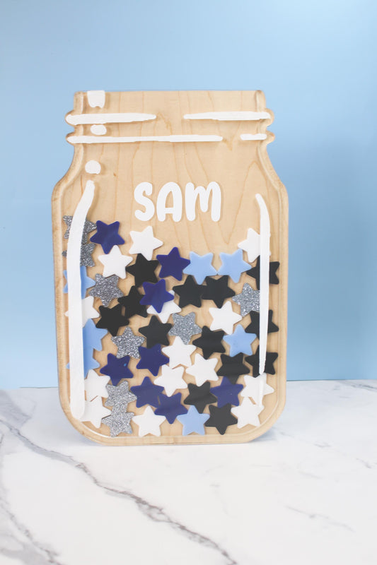 Custom Reward Jar for Kids – Personalized Behavior Tracker – Magnetic or Hanging Display – Chore Chart Alternative