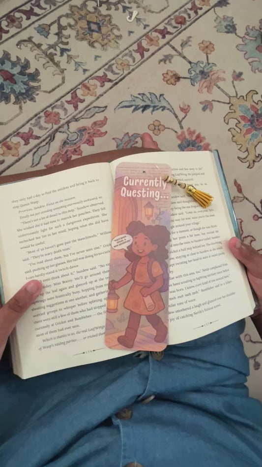 Currently Questing Bookmark | Magical Library-Inspired Book Accessory – Savi’s Cozy Quest