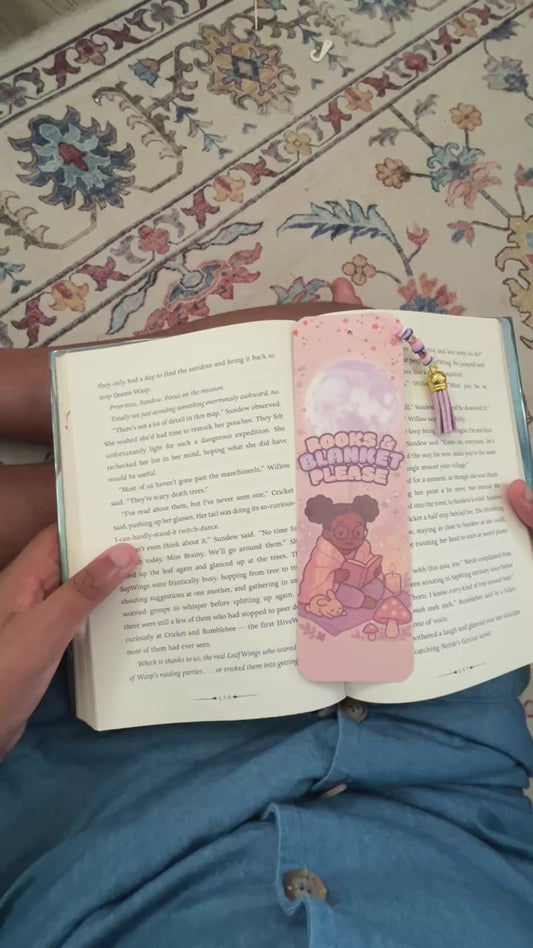 Books & Blanket Please Bookmark | Cozy Vibes for Book Lovers