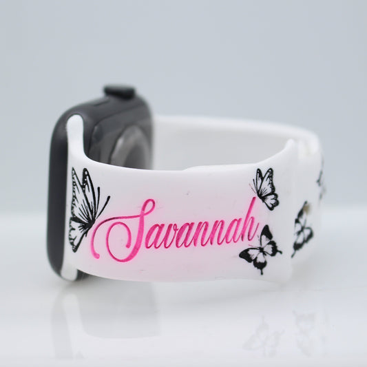 Kaleidoscope of Butterflies Engraved Apple Watch Compatible