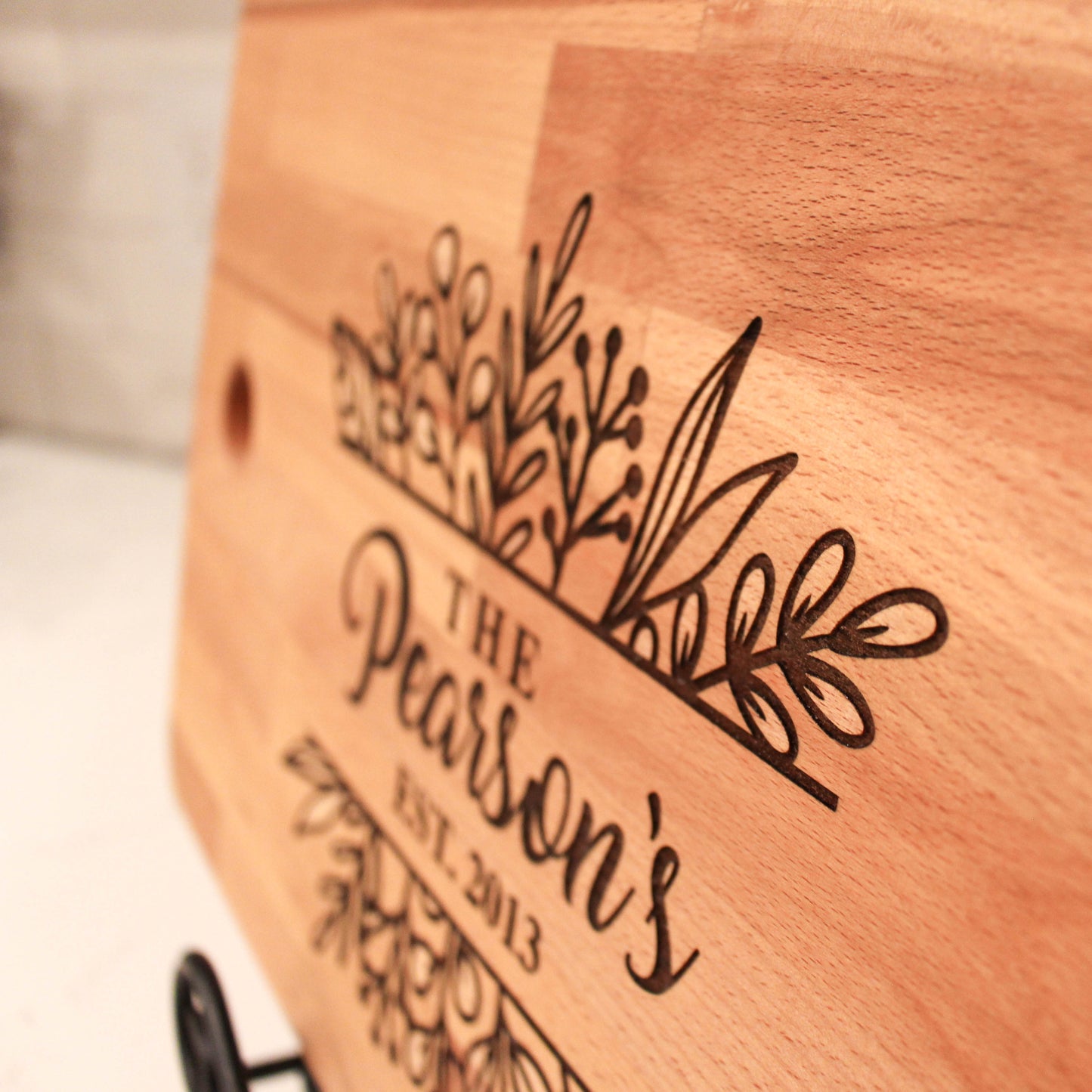 Split Floral Design Cutting Board