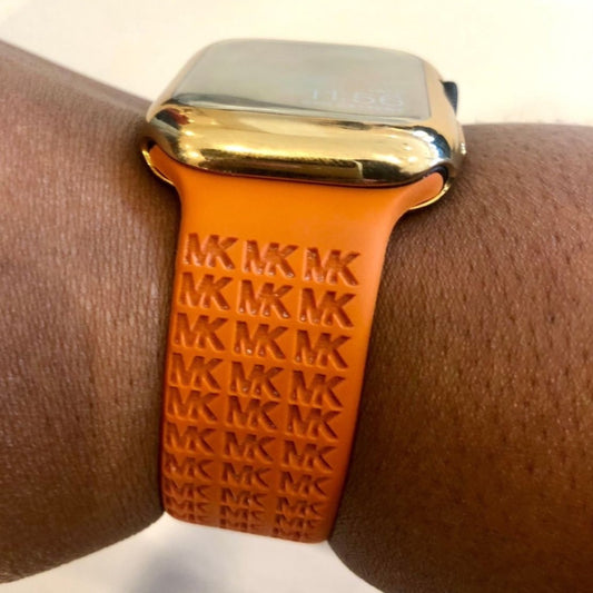 Joined initials MK Engraved Band Compatible with Apple Watch