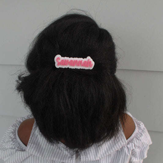 Personalized Hair Clip, barrette, Toddler Hair Clip, Baby Girl Hair Clip, Girl Hair Clip, No Slip Hair Clip, Name Hair Clip, Name Hairbow