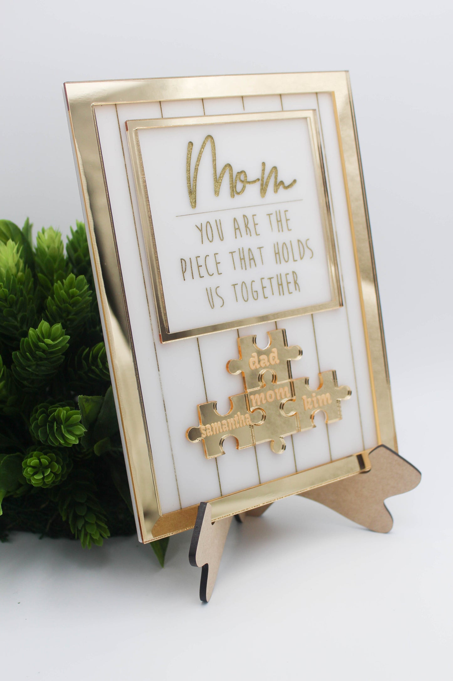 Mom Puzzle Pieces | You Are The Piece That Holds Us Together | Personalized Mom Jigsaw Puzzle Pieces | Mothers Day Gift |Custom gift for mom