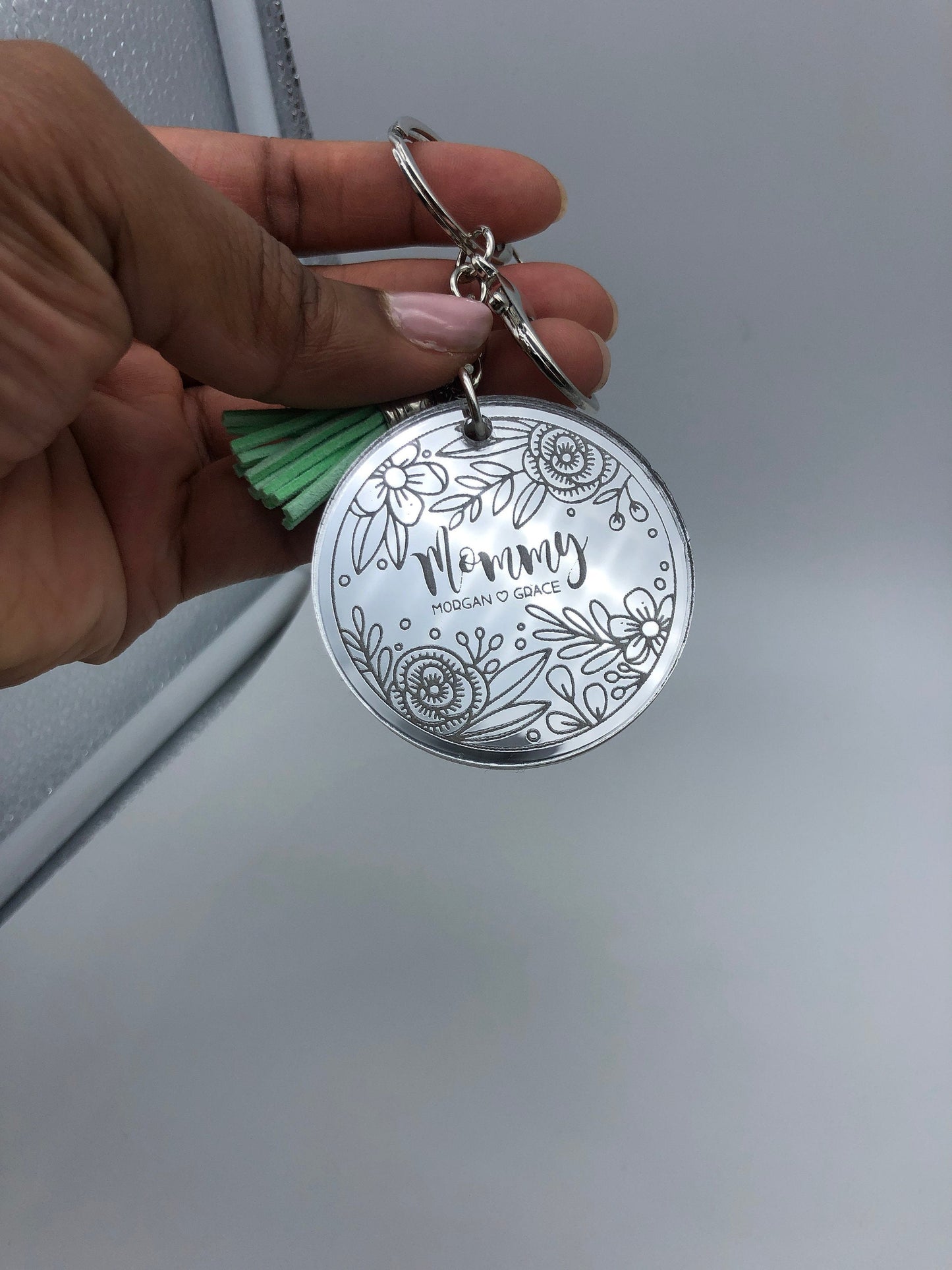 Personalized bangle keychain. mother keychain. New grandma gift. First mothers day gift. Mothers day necklace  Wristlet Keychain. mom