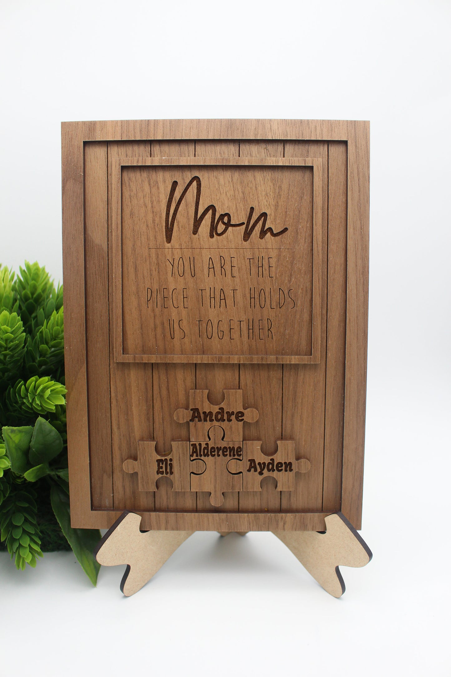 Mom Puzzle Pieces | You Are The Piece That Holds Us Together | Personalized Mom Jigsaw Puzzle Pieces | Mothers Day Gift |Custom gift for mom
