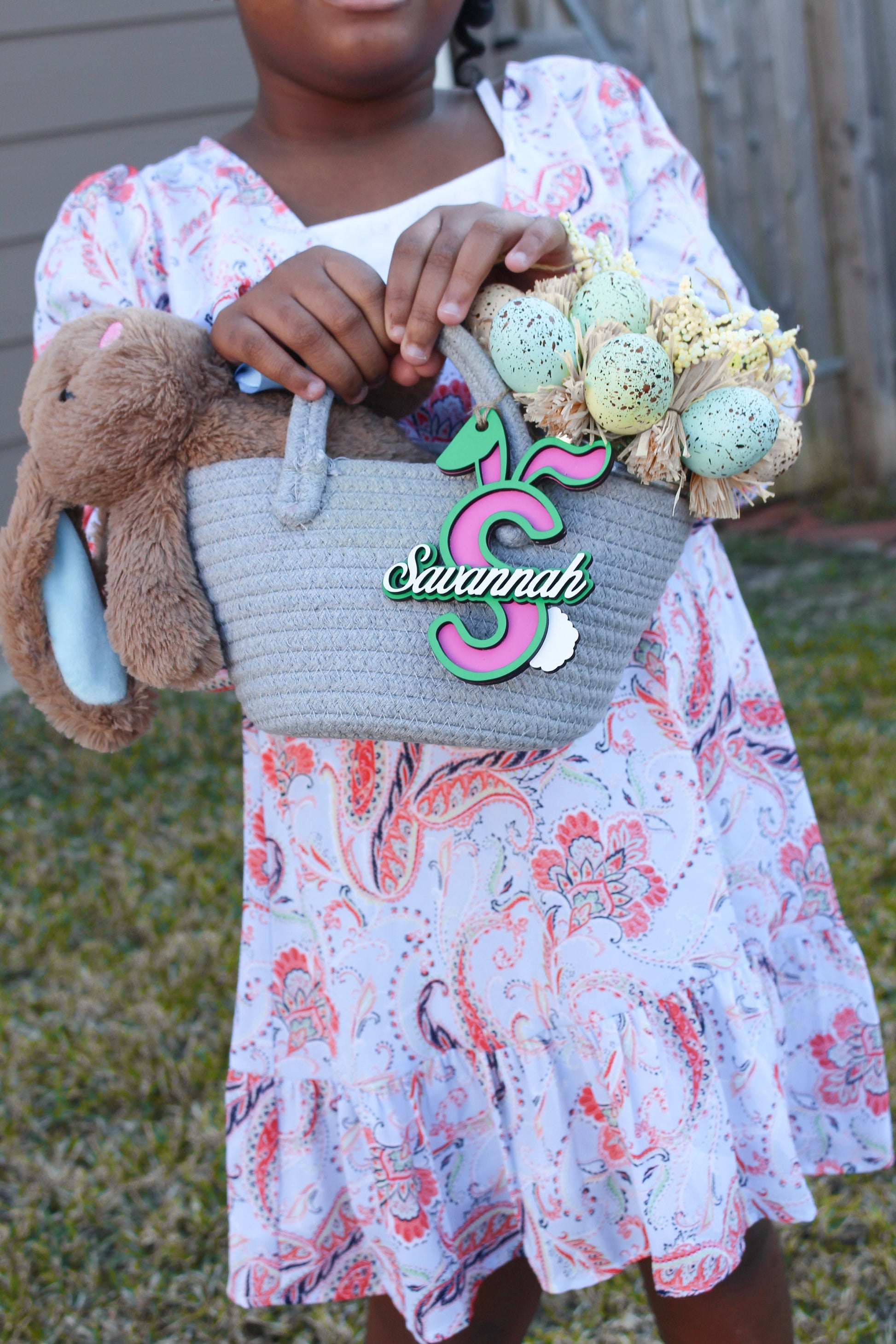 Easter Basket Tags | Easter Name Tags | Bunny Name Tag | Wood Easter Tag | Custom Easter Tags | Personalized Easter Tag | Egg Basket Tag