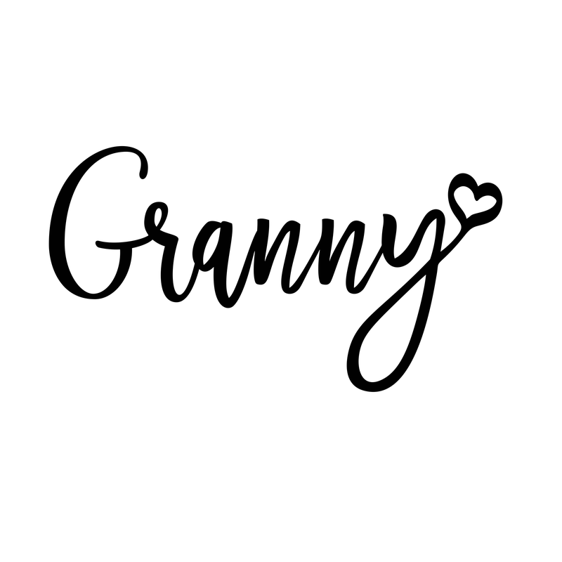 Granny Cursive Heart