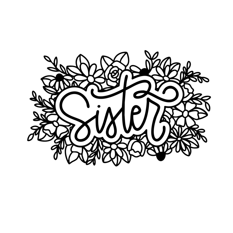 Sister Floral Wreath
